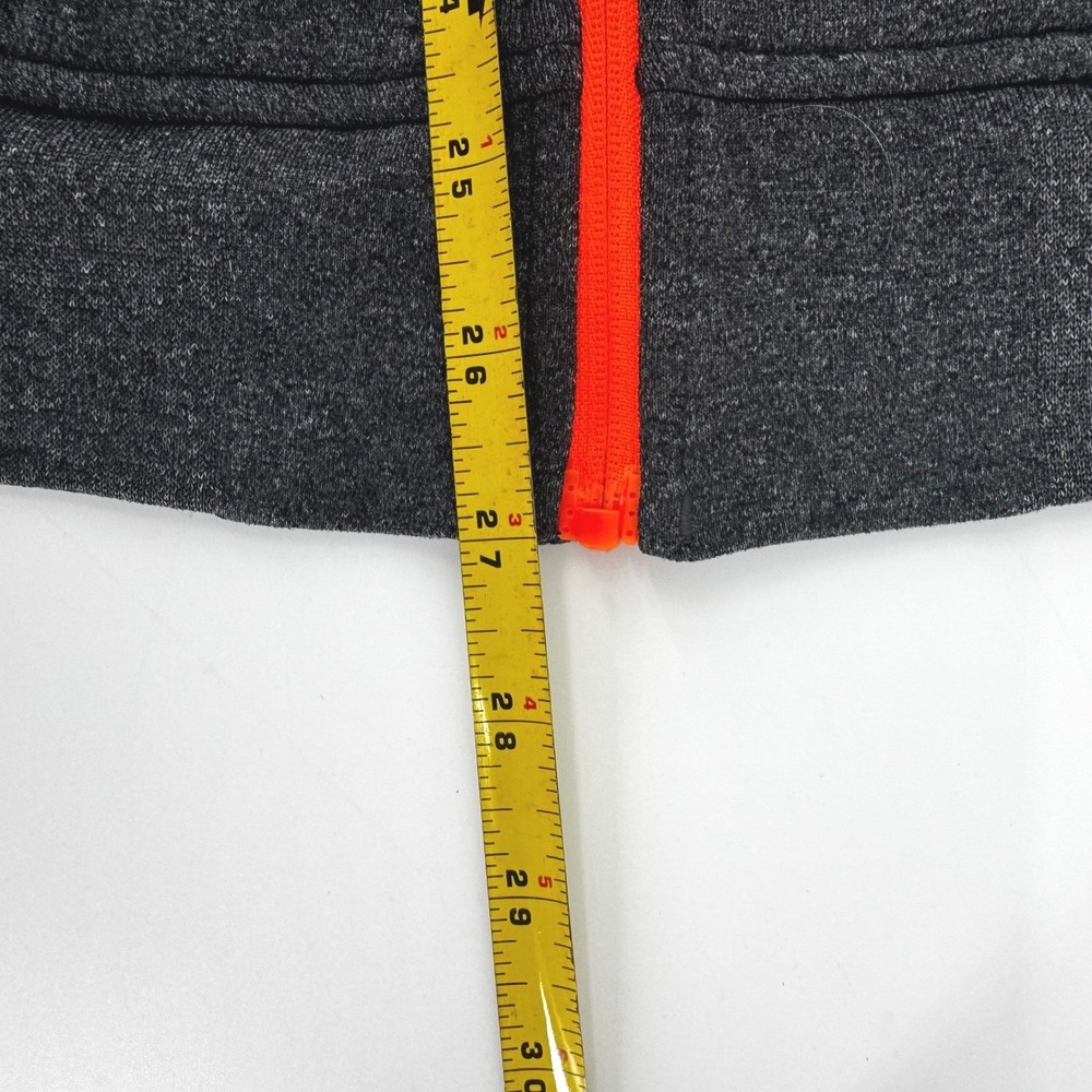Fox Racing Fox Tech Mens S Full Zip Hooded Jacket Charcoal Black Orange - Picture 8 of 8